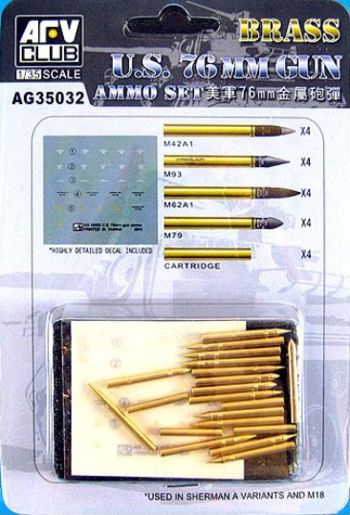 Afv Club - 76mm gun ammo brass set Afv Club - 76mm gun ammo brass set